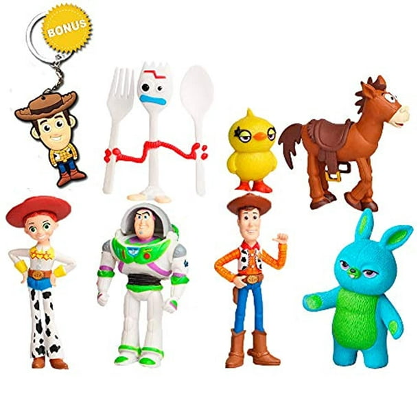 Cartoon Pixar Movie Toy Story 4 Plush Keychain Toys Forky Woody Bunny Buzz